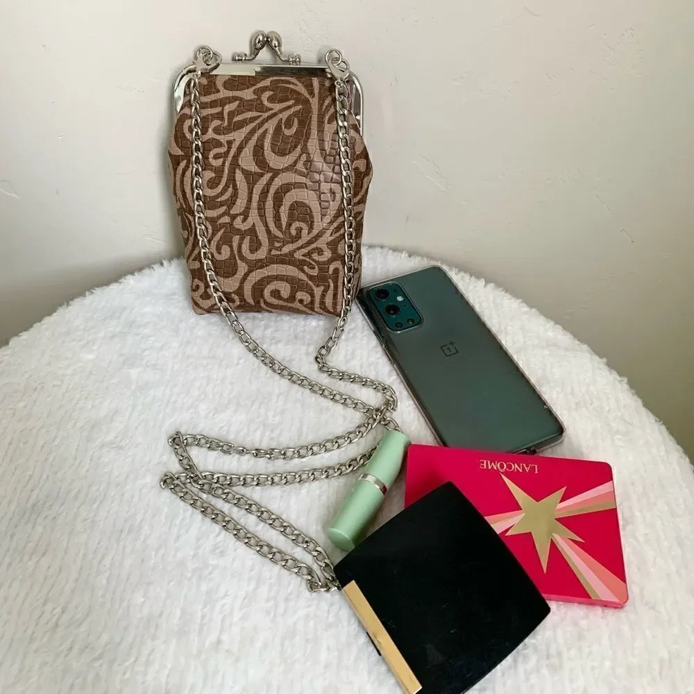 Handmade Genuine Embossed Leather Phone Case/Passport Holder/Pouch Travel Bag